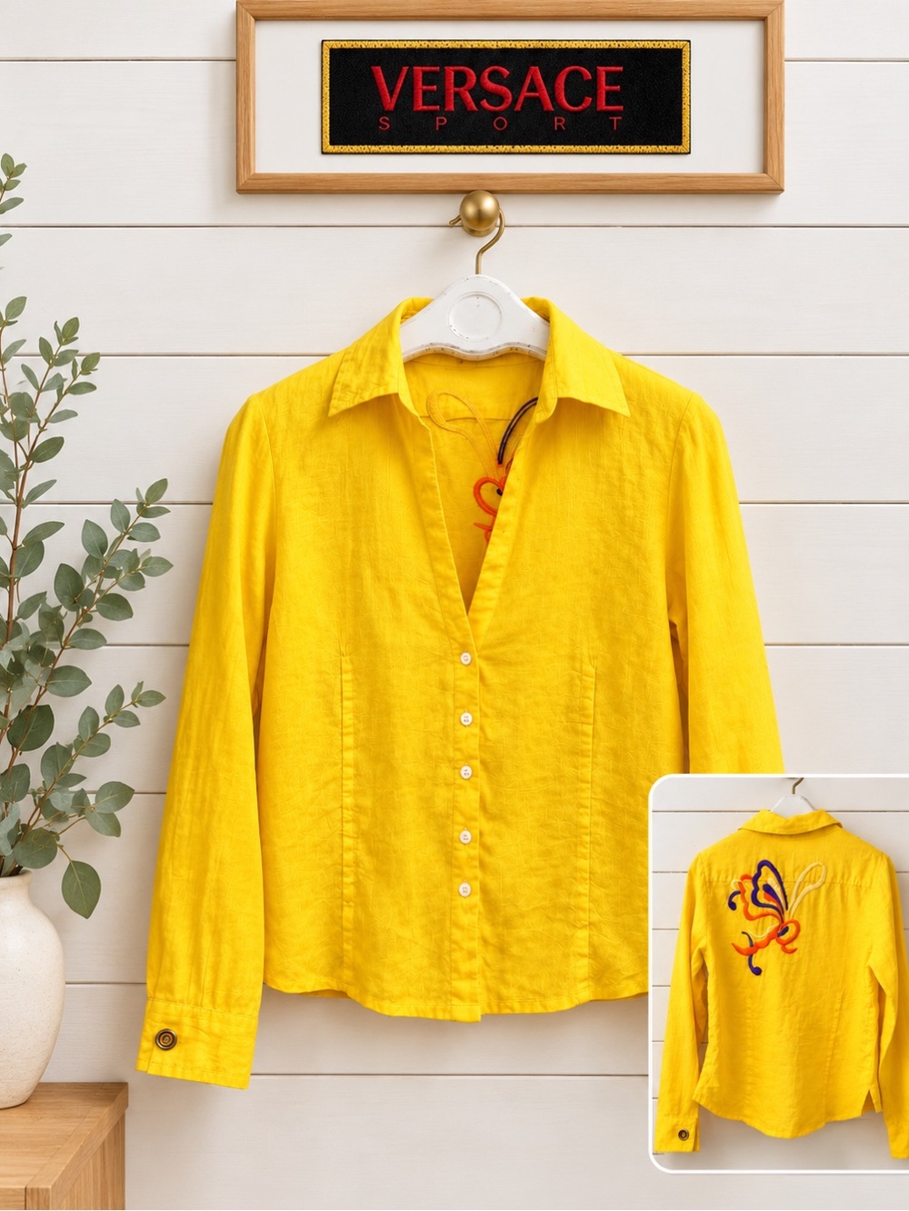 Vintage Versace Sport Yellow Shirt – Size L I